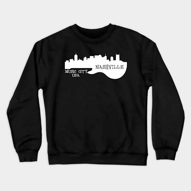 Nashville, Music City USA Crewneck Sweatshirt by myoungncsu